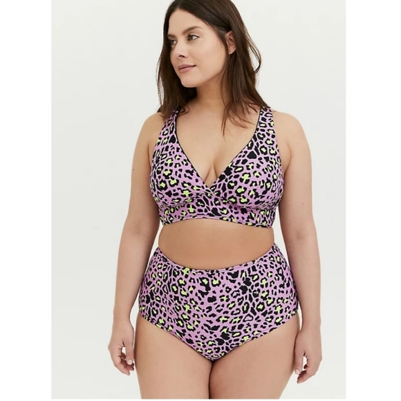 torrid Other - PURPLE LEOPARD Bikini W/Cover Up